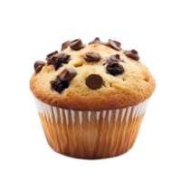 Irresistible Chocolate Chip Muffin A Delectable Delight for Breakfast or Anytime Snacking png