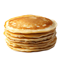 Mouthwatering Stack of Fluffy Golden Pancakes with Maple Syrup and Butter Topping png