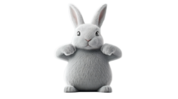 Powerful Rabbit Flexing Muscles in Fierce Fighting Pose png