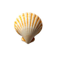 Vibrant Seashell with Intricate Spiral Design in Coastal Setting png