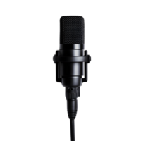 Studio Microphone in Transparent Format for Multimedia and Audio Production png