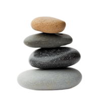 Stacked Pebbles Forming a Balanced Tower in Tranquil Natural Setting png