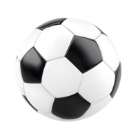Classic Soccer Ball with Contrasting Black and White Panels png