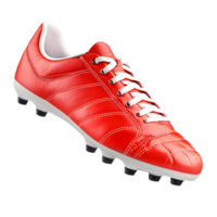 Red and White Soccer Cleat on Transparent Background png