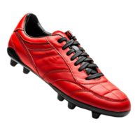 High Performance Red and Black Soccer Cleats for Intense Field Play png