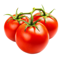 Closeup of Ripe Red Tomatoes on White Background with Copy Space png