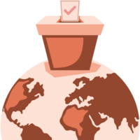 vote box on world map png