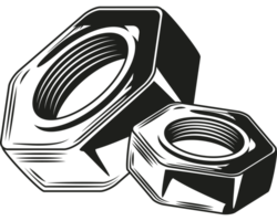 nuts mechanic tool sketch style png