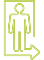 men entrance informative signal neon light png