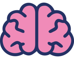 Psychiatry brain with creative thinking icon png