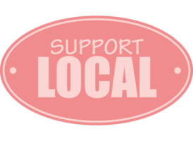 Support local oval badge icon png