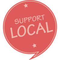 Support local circle badge icon png