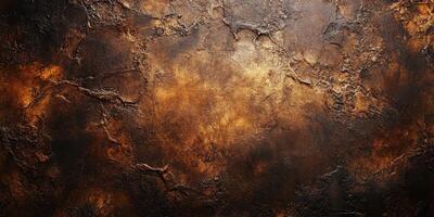 Textured wall surface displaying warm brown tones with intricate patterns and natural aging effects photo