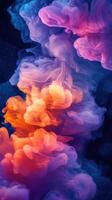 Vibrant colors swirl together in a cosmic display resembling a nebula in deep space during a breathtaking digital artwork photo