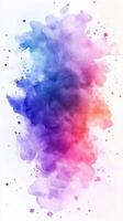 Vibrant abstract watercolor splash creating a colorful background with shades of blue, purple, and pink in an artistic composition photo