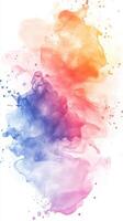 Colorful abstract watercolor splash creating a vibrant artistic display photo