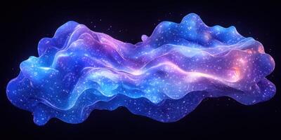 Cosmic cloud with vibrant colors and glowing stars captures the imagination in a digital artwork photo