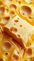 Close-up view of melted cheese showcasing texture and color, inviting indulgence in a culinary delight photo