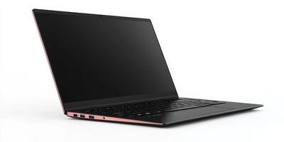Sleek modern laptop positioned on a white background showcasing premium design and technology photo