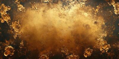 Abstract golden texture with dark undertones creates an intriguing visual backdrop for design purposes photo