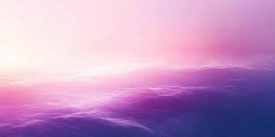 Beautiful sunset over endless ocean waves with a gradient of purple and pink hues illuminating the sky at dusk photo
