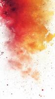 Bold abstract splash of warm colors depicting a vibrant sunset over a soft background photo