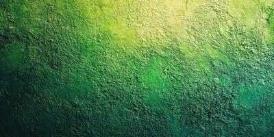 Textured green wall with varying shades creates a vibrant atmosphere in a modern indoor space photo