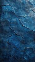 Rich blue textured leather background showcasing intricate patterns and details in natural light photo