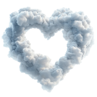 Soft and Fluffy Clouds Shaping into a Heart for a Lovely Sky Scene png