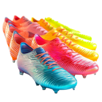 Collection Of Vibrant Soccer Cleats In Various Colors And Styles png