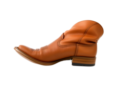 Brown leather boot isolated on transparent background png