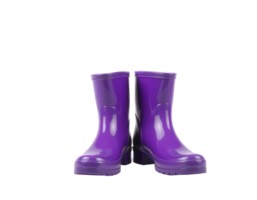 Purple rubber boots isolated on transparent background png