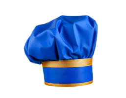 Chef hat with golden ribbon isolated on transparent background png