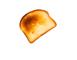 Piece of toast bread isolated on transparent background png