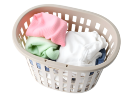 Basket with clothes isolated on transparent background png
