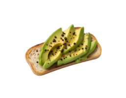 Avocado toast isolated on a transparent background png