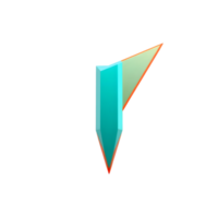 3d arrow icon isolated on transparent background png