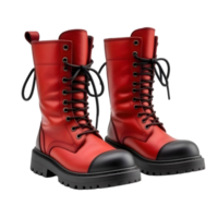 Red boots isolated on transparent background png