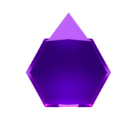 Purple hexagon on a transparent background png