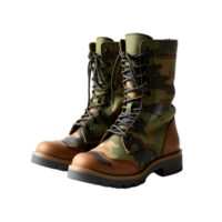 Army boots isolated on a transparent background png