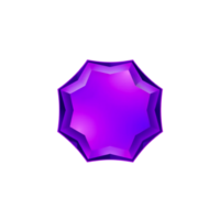 Purple gemstone icon isolated on transparent background png