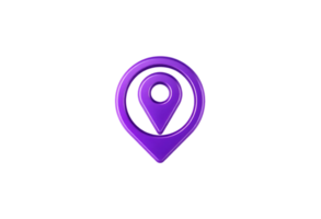 Map pointer icon isolated on transparent background png