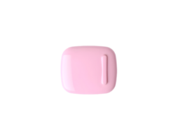 3d rendering of a pink soap bar isolated on a transparent background png