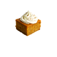 Slice of cake with whipped cream isolated on transparent background png