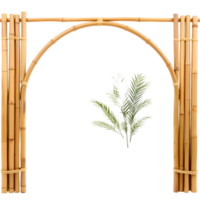 Bamboo Frame Transparent Background With Gradient Mesh, Illustration png
