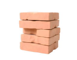 Stack of bricks isolated on a transparent background png