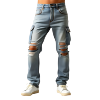 Womens legs in jeans and sneakers isolated on transparent background png
