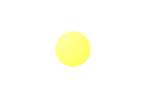 Yellow circle isolated on transparent background png