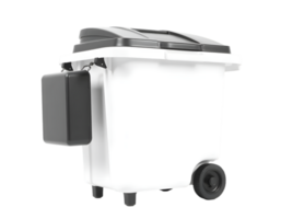 3d rendering of a trash can isolated on a white background png