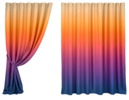 Realistic curtains isolated on transparent background png